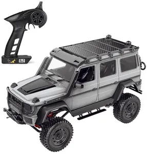 MN Model Upgraded Version 4WD 1:12 2.4Ghz Proportional Steering Remote Control Big G500 RC Car Rock Crawler Climbing Off Road Truck with Headlight RTR Vehicle Models for Kids and Adults - Matt Grey