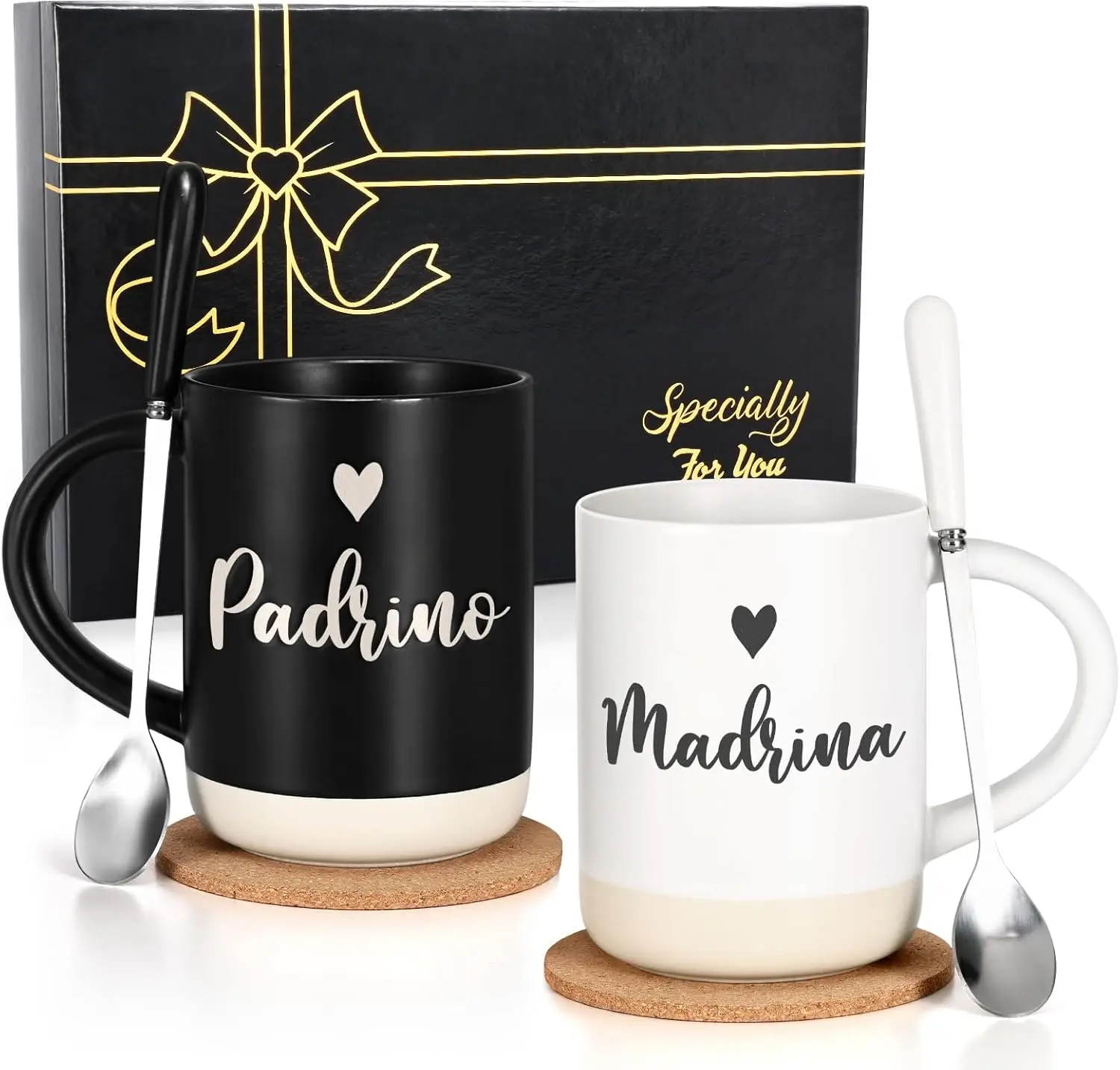 Godparents Proposal , Padrinos Proposal , Padrino Madrina Mugs, Christmas Birthday Gifts for Godparents from Godchild, Godmother Godfather Godparents Gifts for Baptism, 16 Oz Set of 2