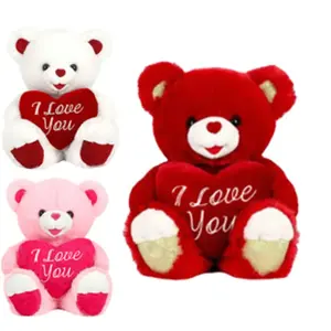 Valentine's Day Plush Decorative Figurine, Soft Teddy Bear Stuffed Animal, Perfect Gift for Valentine's Day, Cozy Pillow Material, Stuffed Animal Gifts