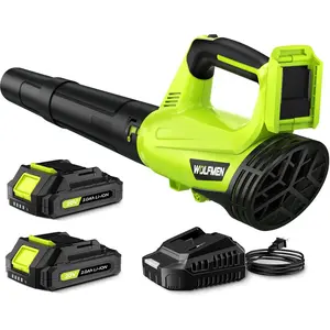 Leaf Blower, Electric Cordless Leaf Blower with 2 Batteries and Charger, 2 Speed Mode, Lightweight Leaf Blowers for Blowing Leaves, Lawn Care, Patio Cleaning and Dust Portable Ice Cleats Winter Sports