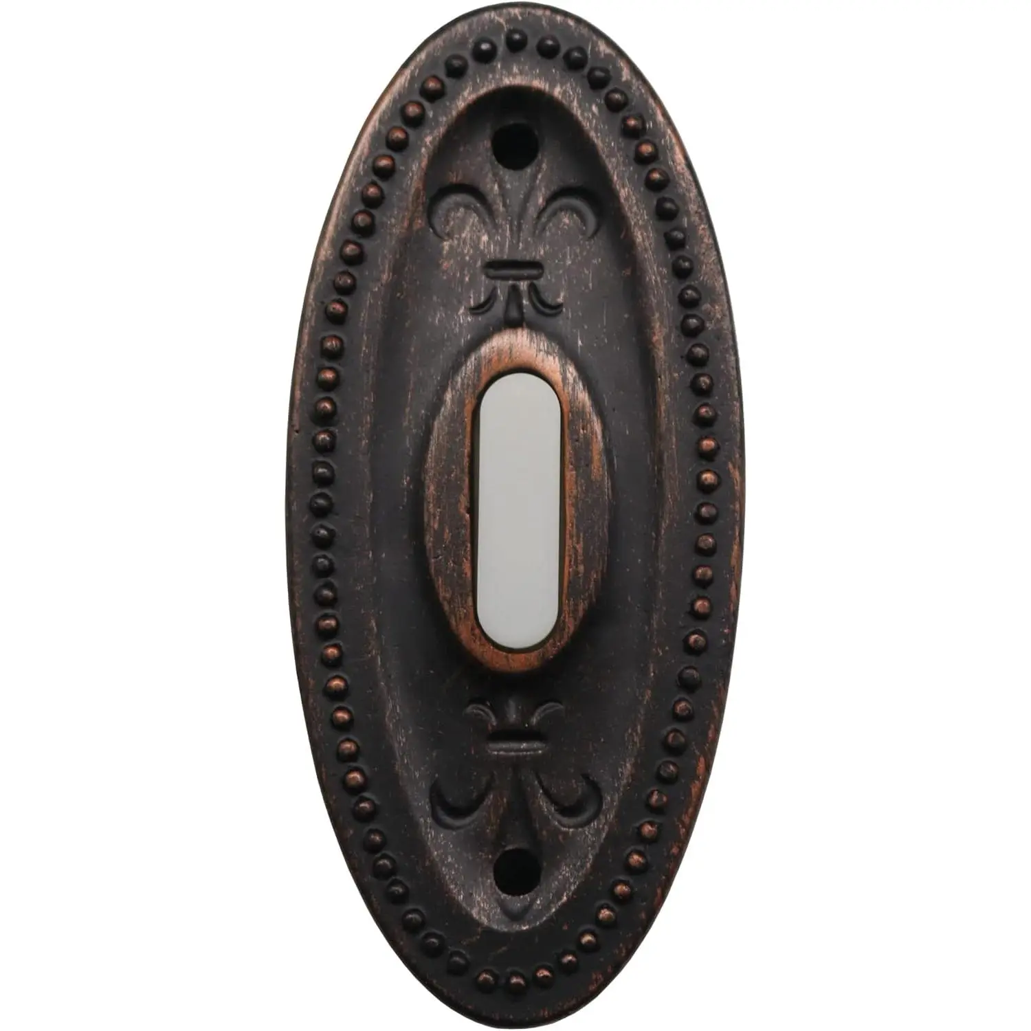 Rubbed Bronze Traditional Oval Doorbell, Wired Doorbell Button, Decorative Doorbells for