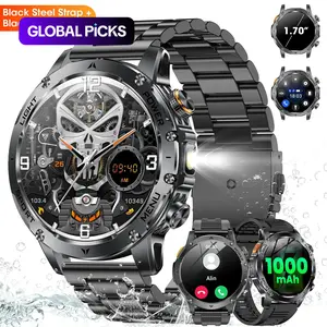 Men's Smart Watch (Answer/Make Calls), 1000mAh Super-Large Battery, Over 100 Sports Modes/Flashlight/Pedometer, IP67 Waterproof Fitness Watch, Compatible with iOS and Android, Sports Tracking Smartwatch