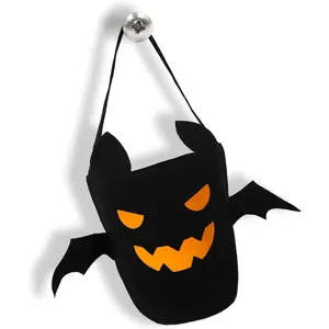 Halloween Buckets for Trick or  for ,Bat Candy Spooky Basket Multipurpose Portable   Bucket