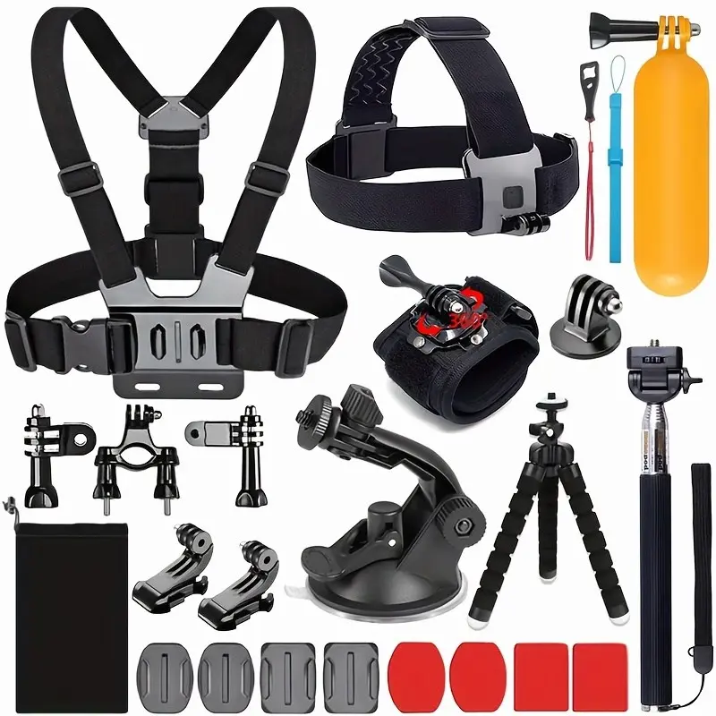 28 in 1 Camera Accessories Set Compatible with Gopro Hero Models 13, 12, 11, 10, 9, 8, 7, 6, 5/Session 5/Hero 4/3+/3/2/1, As Well As Insta360, DJI Osmo Action, AKASO, APEMAN, Campark, and SJCAM