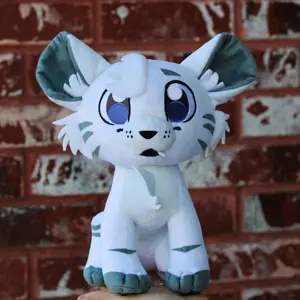 LBRCloud Gamer the White Tiger Plushie Cute Cuddly Stuffed Animals