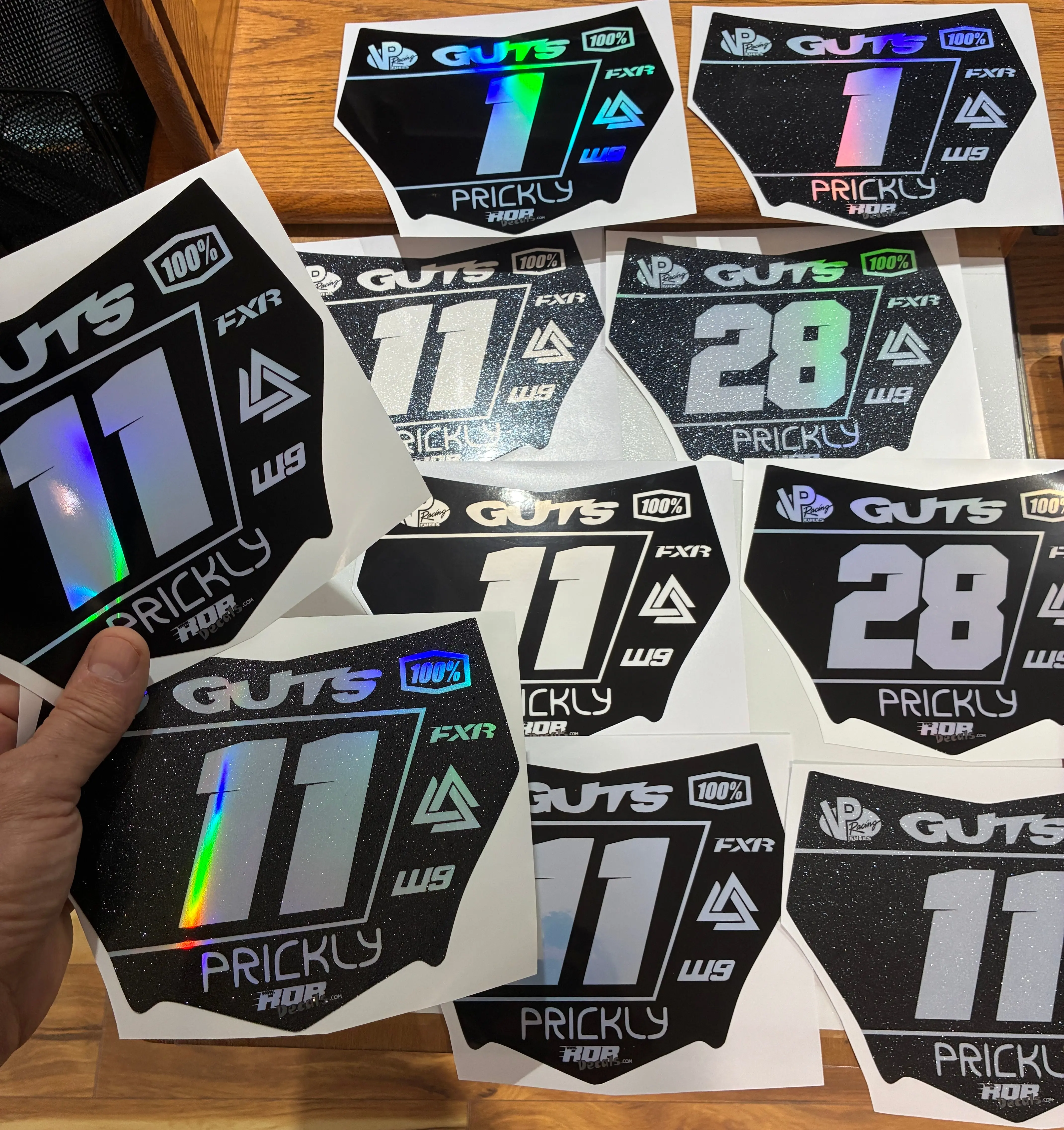 MotoCutz Plate Decals — 8-Logo Design MotoCutz Plate Decals — 8-Logo Design