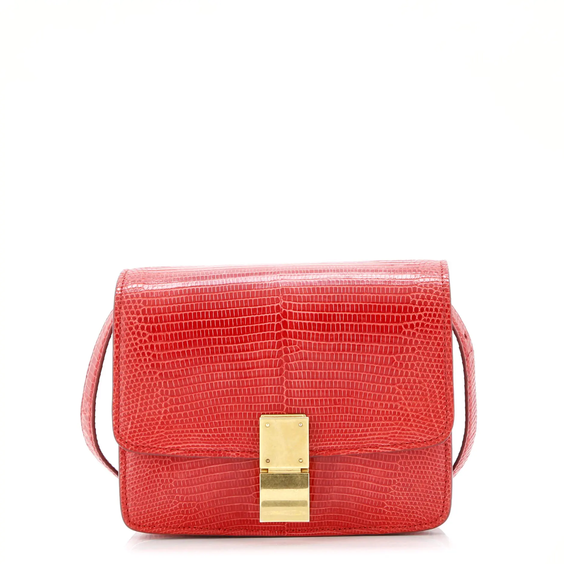 Pre-owned Celine material Messenger Bags Classic Box Bag Lizard Small by Rebag