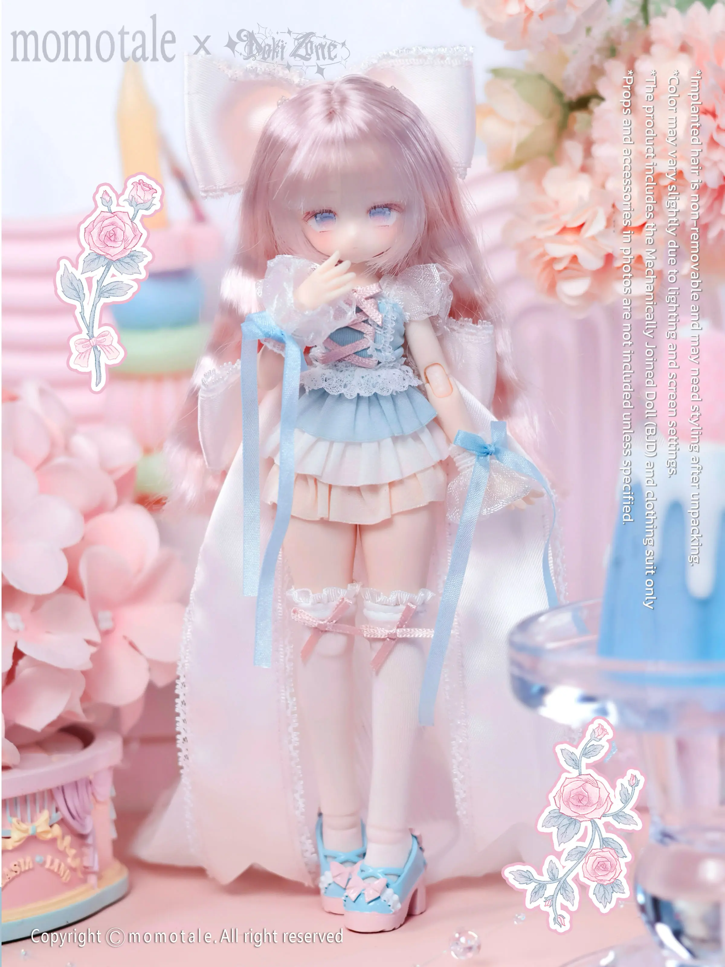 Momotale x Spring is Late MJD Collectible Figurines, Themed Figure with Implant Hair