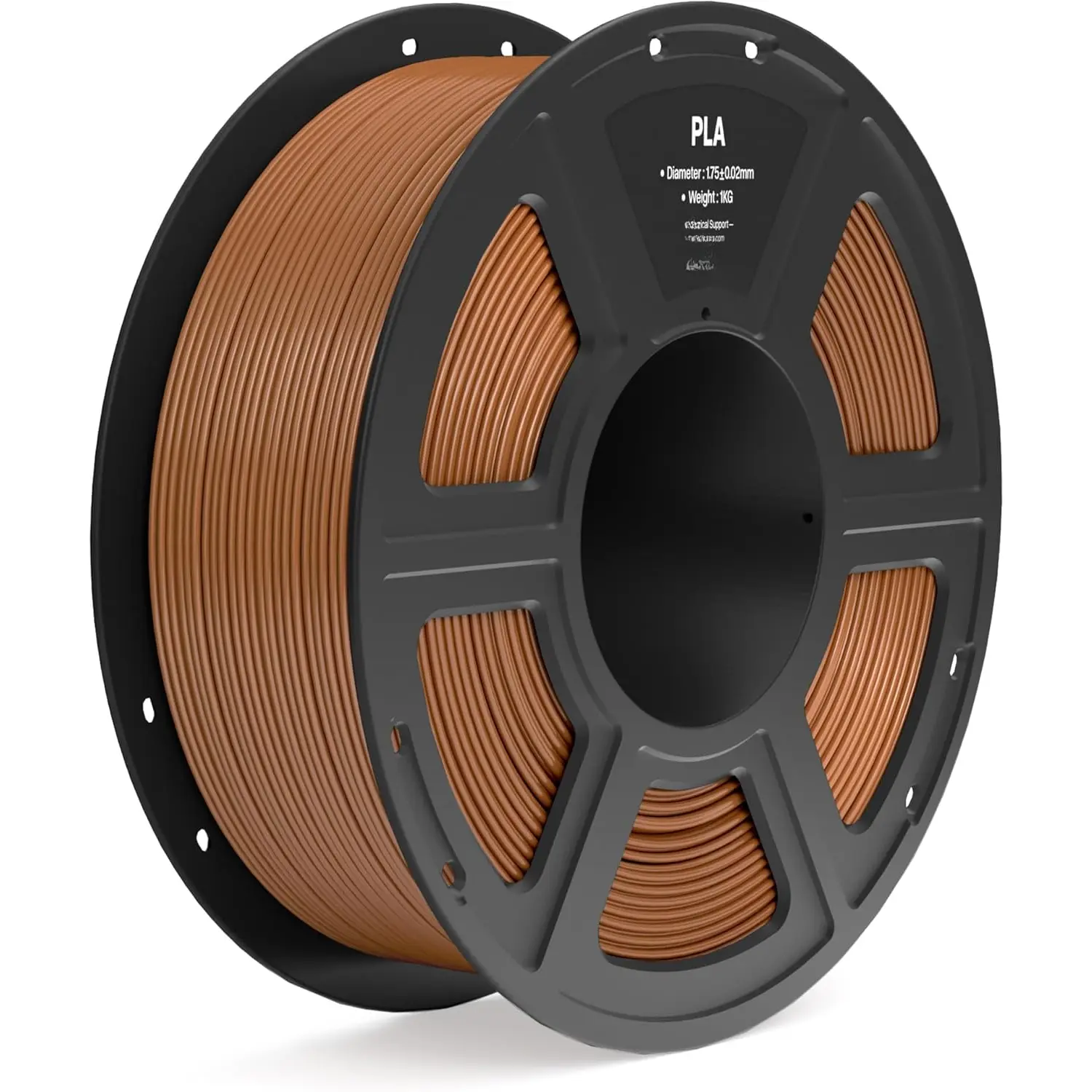 PLA Filament 1.75mm Brown 1KG, 3D Printer Filament Dimensional Accuracy +/- 0.02mm, 1kg Spool(2.2lbs) Fit  FDM 3D Printers