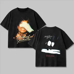 Michael Jackson 2026 Tour Concert T-Shirt Vintage Washed Graphic Tee – King of Pop Retro Oversized Streetwear Shirt, Unisex Heavy Cotton Rap Tee Y2K Aesthetic 90s Style MJ Merch