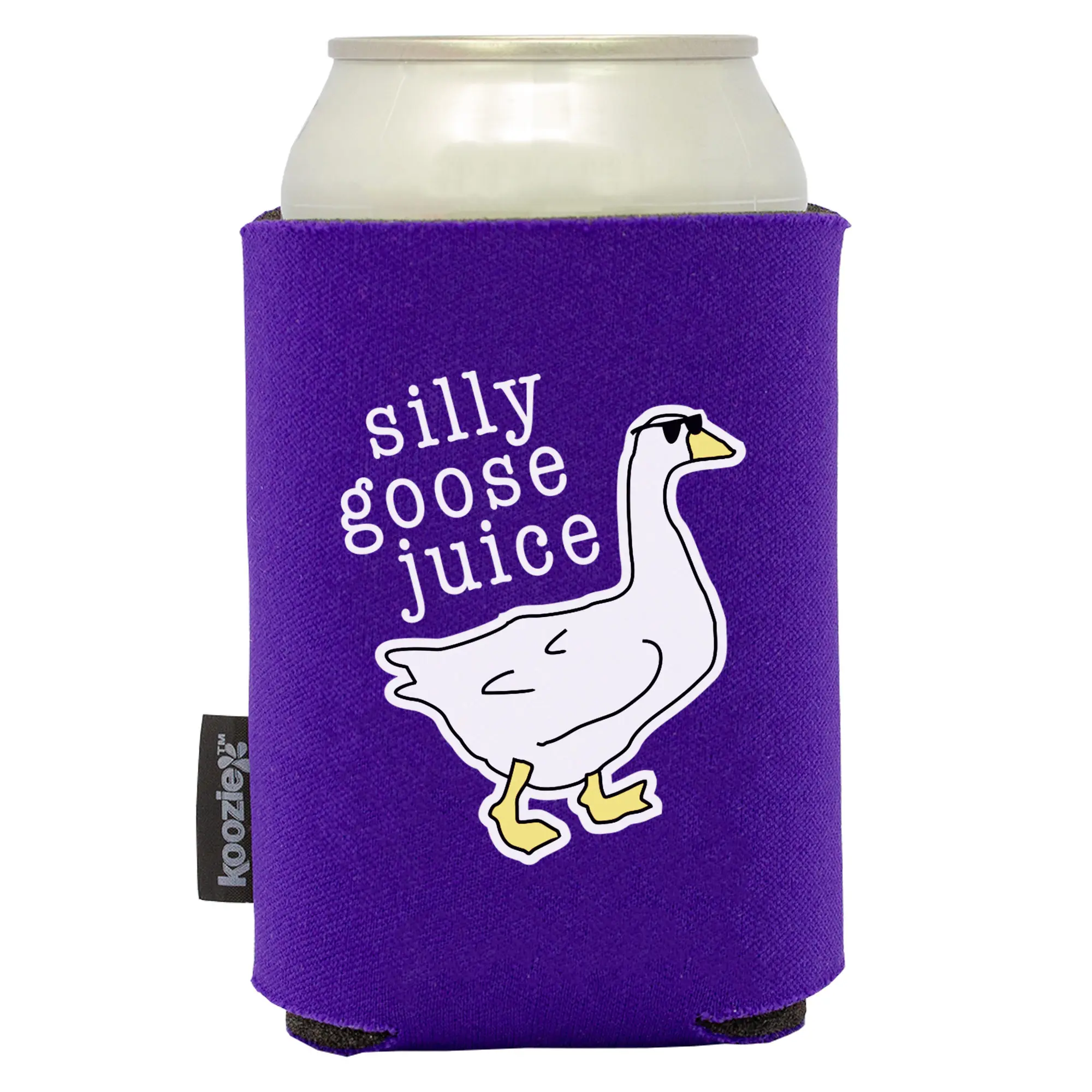 Silly Goose Purple Beer Can Koozie Drinkware