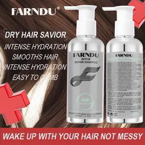 FARNDU Biotin Repair Shampoo | Deep Hydration · Oil Control · Quick Hair Repair (400 mL)