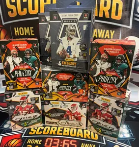 (PYT-100) - (3) 2025 Panini Phoenix Football Blaster Boxes, (3) 2025 Panini Prizm Football Blaster Boxes, (2) 2025 Mosaic Football Hanger Boxes