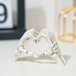1/20pcs Nordic retro style love hand bone simple craft home decoration desktop bookcase porch bedroom living room resin ornaments