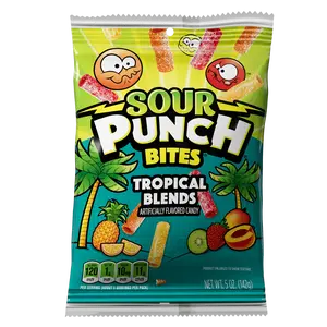 Sour Punch Bites Tropical Flavors, 5oz Bag