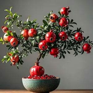 Dwarf Pomegranate Plants for Sale | Easy to Grow Cold-Hardy Plants | Edible Sweet Fruit Plant Suitable for Indoor Cultivation or Your Garden| 15-18In