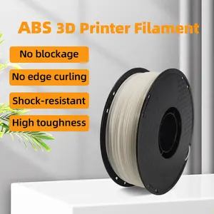 ABS 3D Printer Filament 1.75mm 1KG (2.2lbs), High Toughness, Low Warping, No Clogging, Shock Resistant, Perfect for FDM Printers