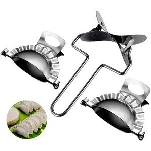 9cm Dumplings Pierogies Potstickers Rapid Making Tool Set (1×Dumpling Skin Maker & 2×Dumpling molds)