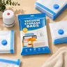 7-Pack Portable Vacuum Packed Space Saver Bags, Non-Toxic Home Supplies Universal Organizer Set with 5500pa Power Seamless Compression Electric Pump, Fast Pumping, User-Friendly Operation for Comforters, Clothes, Travel