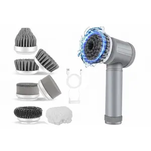 Versa Essentials Electric Spin Scrubber | Cordless Cleaning Brush with 7 Brush Heads