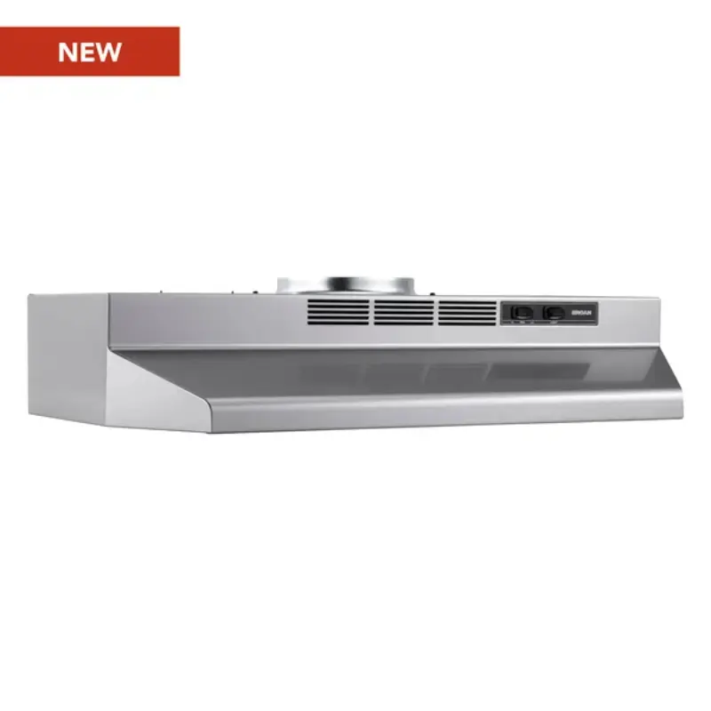 Broan-Nutone F4030SF 30 in. Stainless Steel Convertible Under Cabinet Range Hood with Printguard, Ventilation, Max 230 CFM Blower, Max 230Cfm