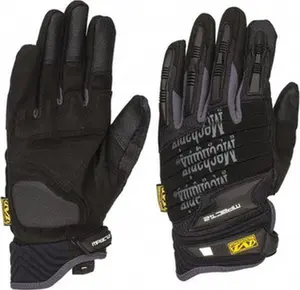 Mechanix Wear Size L (10) Synthetic Leather/Spandex/Lycra/TPR Anti-Vibration/Impact Protection Work Gloves For Mechanics & Lifting, Uncoated, Hook & Loop Cuff, Full Fingered, Black, Paired MP2-05-010