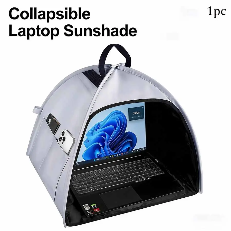 Laptop Sunshade Cover, Anti-Glare Privacy Screen Protector, Foldable Laptop Shield, Portable Computer Bag for Outdoor, Travel, Commute