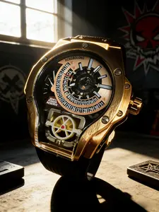 World Warcraft Punk Top Super Watch, Stud Design Alien Soul Watch, Tank-Level High-End Cyber Watch