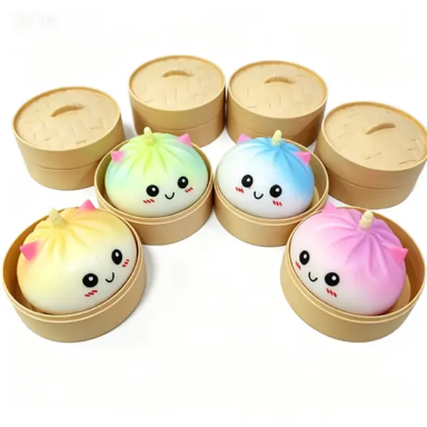 Glitter Unicorn Dumpling Squishy Toy | Jelly Gel Stress Fidget for Stocking Stuffers Classroom Rewards