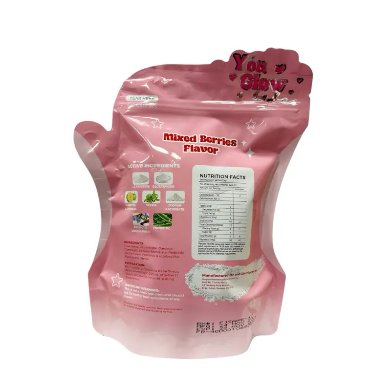 mixing glutathione with vitamin c 2 Packs YOU GLOW BABE Shepu Appu Juice + 1 Bar Soap – Mixed Berries |  L-Carnitine, Glutathione, Probiotics & Vitamin C Drink Mix | 15g x 10  Sachets