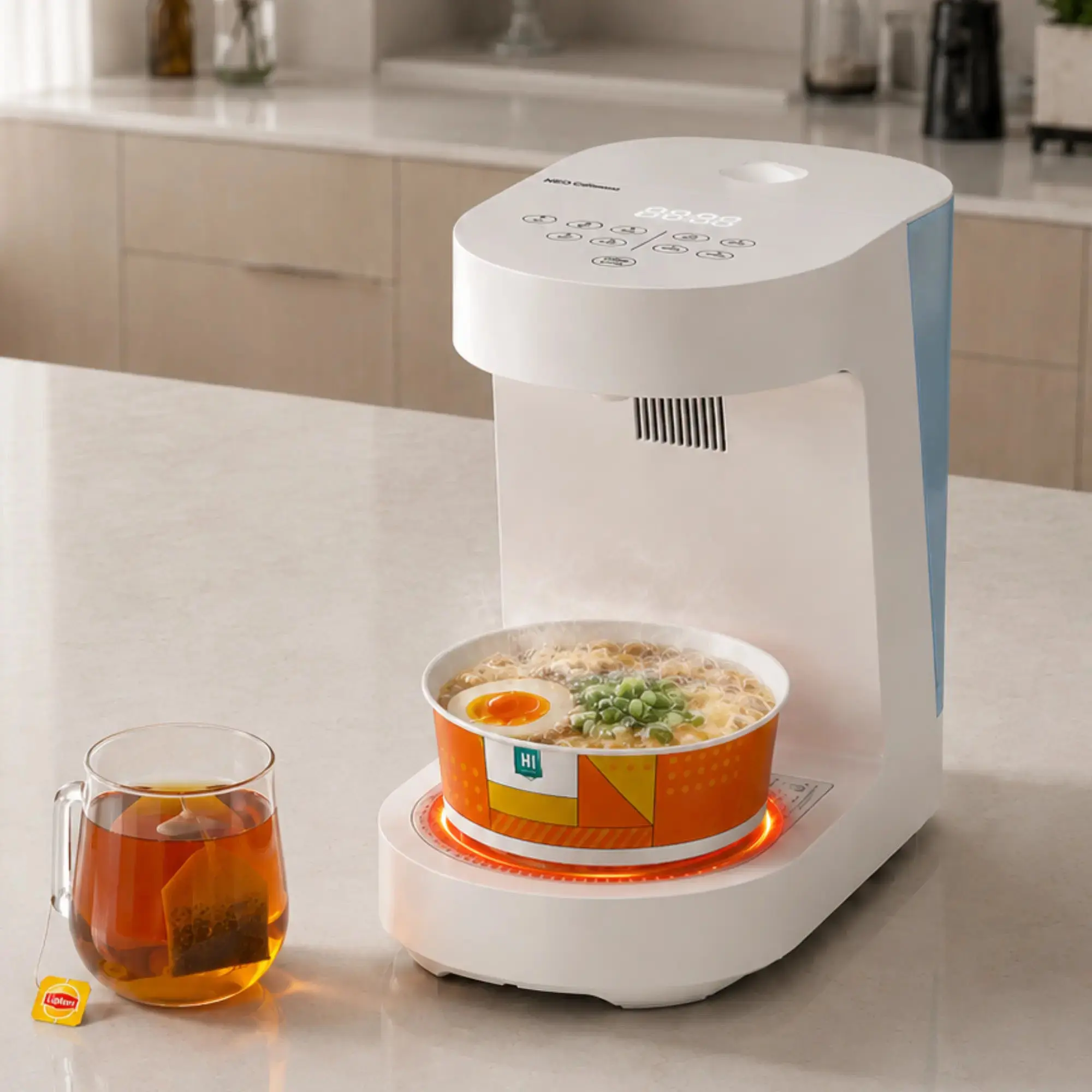 NEO CUCINA 2-in-1 Countertop Automatic Ramen Cooker & Instant Hot Water Dispenser