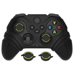 PlayVital Silicone Controller Cover for Xbox Series X/S with Thumbstick Cap & Sticker- Runes Edition Anti-Slip Grip Skin, Shockproof Protector for Xbox Core Wireless Controller(Black) Protection Gaming Accessories