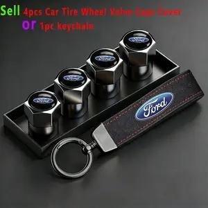 Car Tire Wheel Valve Caps Cover, Tire Accessory, Suede Material, Compatible with Ford Models, Durable & Stylish Design, Perfect Fit for Your Vehicle