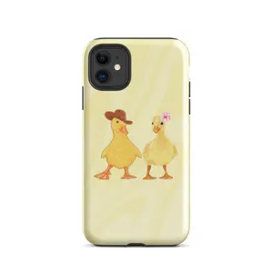 Two Ducks On a Yellow Double Layer Case
