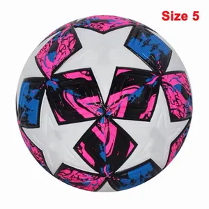 Size 5 Soccer Ball - Pink and Blue Design