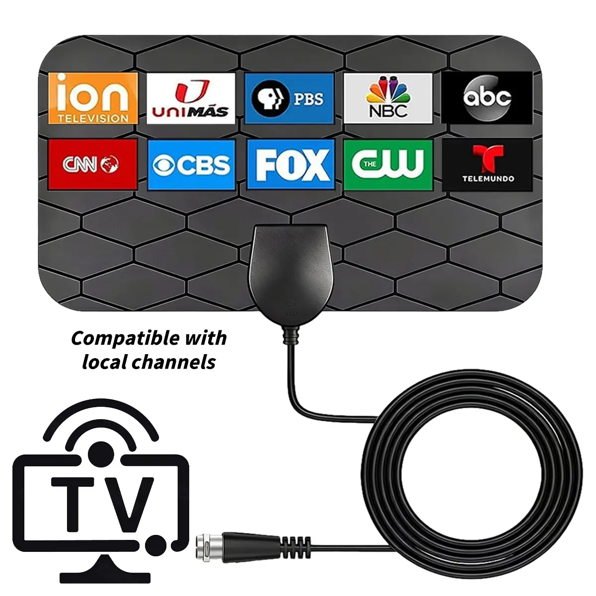 2026 Indoor HDTV Antenna, Digital HD Antenna, Long Range Strong Signal HDTV Antenna for Smart TV, Access Free Local Channels,No Monthly Fees, Easy Installation, Ideal for Home, Office & Caravan