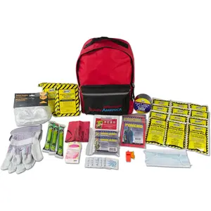 Tornado Emergency Kit 2-Person, 3-Day Backpack, Includes Emergency Food, Water, First Aid Kit, Survival Blanket, Safety Goggles, Portable Disaster Preparedness Go-Bag