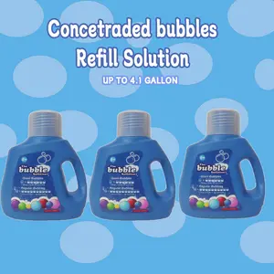 3 Packs Bubble Concentrated Solution (up to 4.1 Gallon), Refill Solution for Bubble Machine, Wand, Blaster, Blower, Easter, Kids, Parties