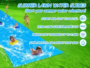 Slip Water Slide, 40FT Giant Slip Water Slides for Kids Backyard, Heavy Duty Slip and Water Slide for Kids Adults Waterslides Backyard Summer Outdoor Toys with 14 Stakes and 2 Inflatable Bodyboards