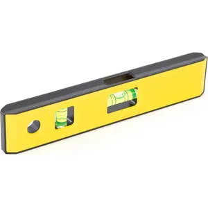 10198 8" Magnetic Torpedo Level  for Metal Surface Use High-Visibility Vials Lightweight Plastic Made in USA