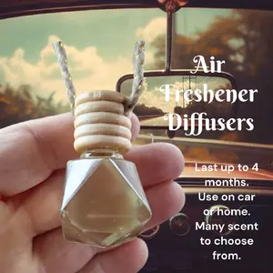 Air Freshener Diffusers for your home or car. Scent:  Peppermint Hot Cocoa