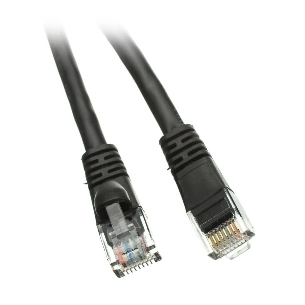CableWholesale 10X8-02250 Cat6 Black Ethernet Patch Cable Snagless Molded Boot 50 foot