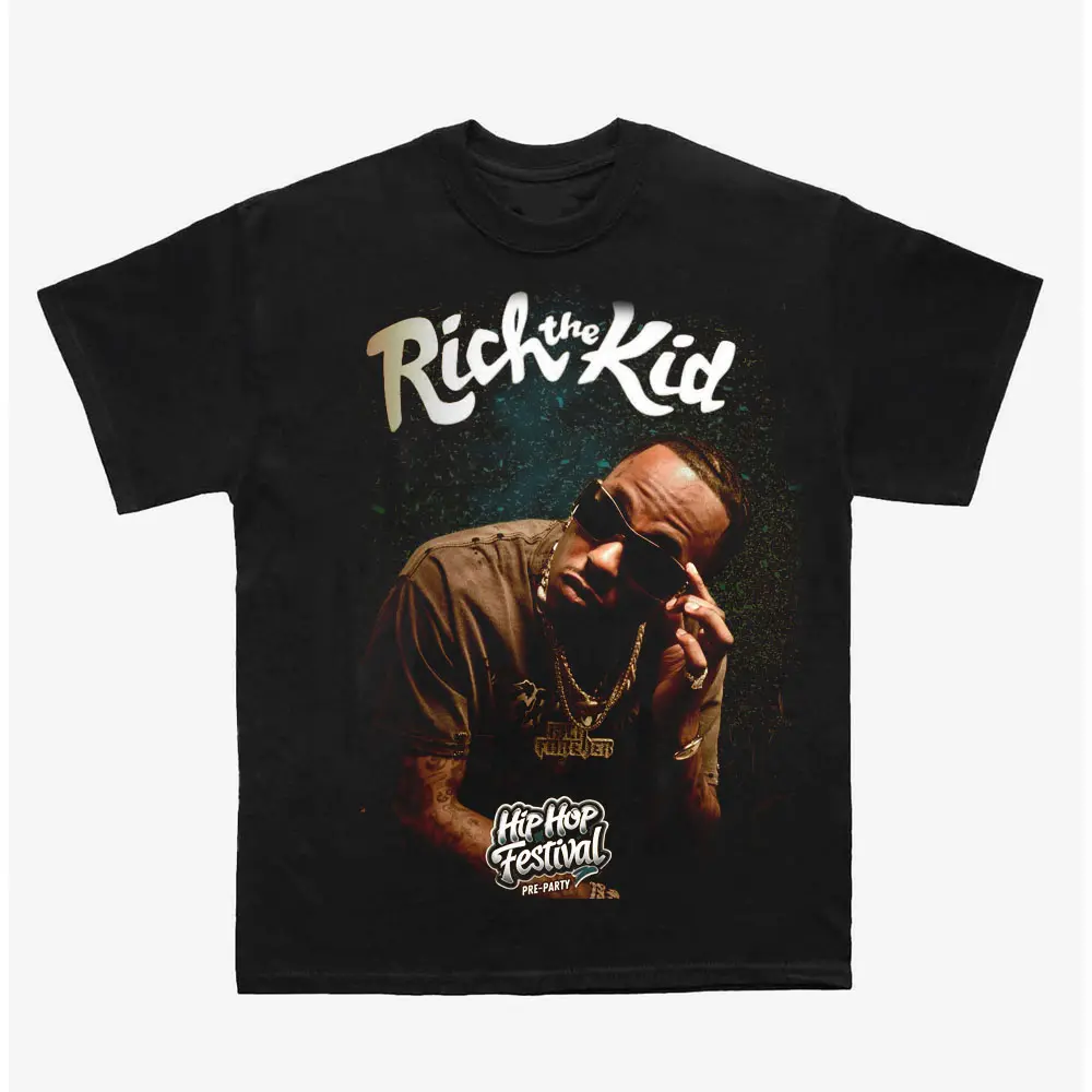 Rich The Kid Hip Hop T-Shirt, Rap Music Graphic Tee, Modern Streetwear Shirt for Hip Hop and Trap Fans