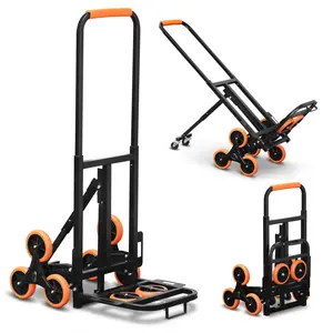 Sekam Foldable Portable Cart with Adjustable Telescopic Design & Multi-Wheel Setup for Easy Heavy Load Handling Compact Size for Home Moving or On-the-Go Package Pickup