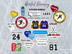 Heated rivalry Stickers Sheet, rachel reid merch,  heated rivalry merch, printable stickers, heated rivalry