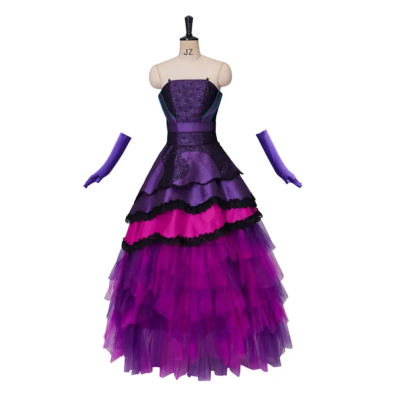 fitted lace wedding dress Royal Blue and Purple Rococo Ball Gown with Victorian Collar – Vintage Wedding Dress with Long Sleeves and Floral Embellishments Plus Size Size 18w / main image 0