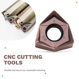 Alloy, 10-piece pack, WNMU080608EN-GM hard alloy blade, double-sided hexagonal quick-feed milling cutter blade, compatible with MFWN90