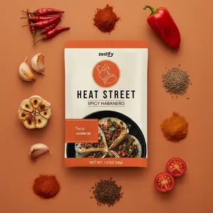 Heat Street Spicy Habanero Taco Rice & Latin Seasoning Mix for Ground Meats Grilled Meats Rice Grains Seafood Vegetables 1.0 Oz