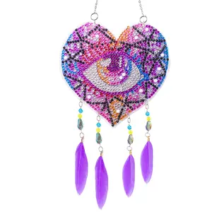 Eagle Feather Wind Chime Stitch Acrylic DIY Diamond Painting Hanging Pendant