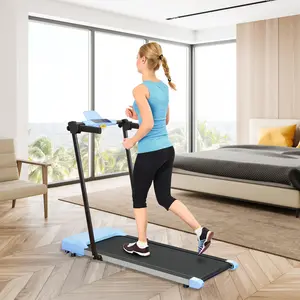 Fahuac Portable Walkable Foldable Treadmill - Iron Frame, 5-Layer Cushioning Belt, 2-Second Fold, No Installation, 7.6MPH Speed, 300lbs Max Capacity, 40x15.8in Belt Area, LED Display, Under Desk Home Gym Tool, Portable Treadmill, Walkable Treadmill